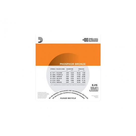 D'Addario EJ15 - struny pro akustickou kytaru