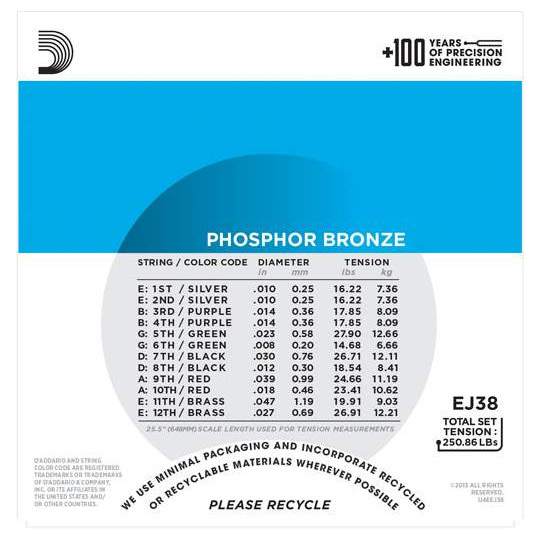 D'Addario EJ38 - struny pro akustickou kytaru