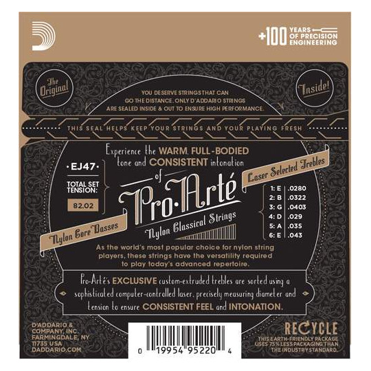D'Addario EJ47 - struny pro klasickou kytaru