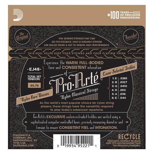 D'Addario EJ48 - struny pro klasickou kytaru