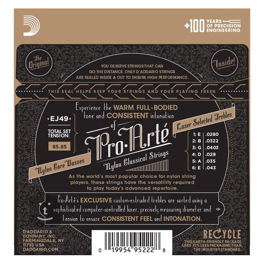 D'Addario EJ49 - struny pro klasickou kytaru