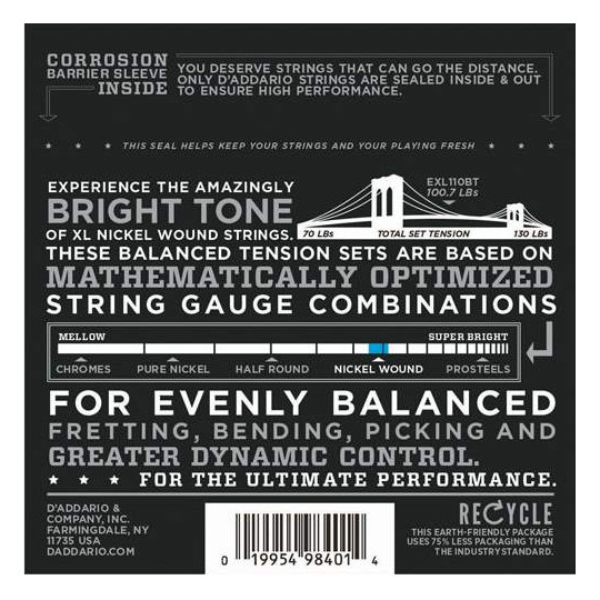 D'Addario EXL110BT - struny pro elektrickou kytaru