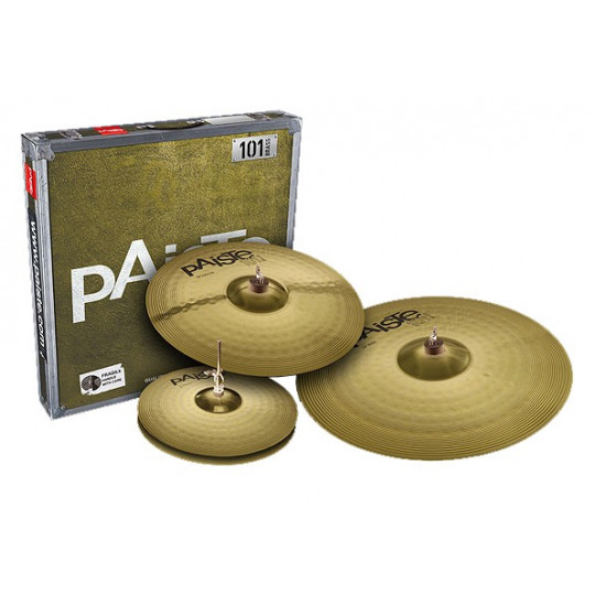 PAISTE 101 - univerzální sada činelů, 16" crash, 20" ride, 14" hi-hat
