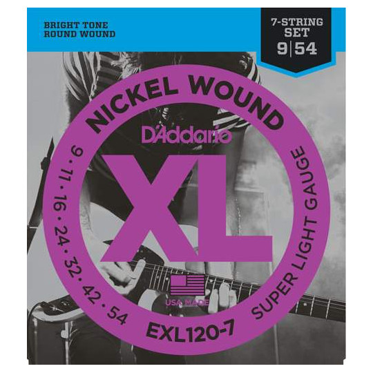D'Addario EXL120-7 - struny pro elektrickou kytaru