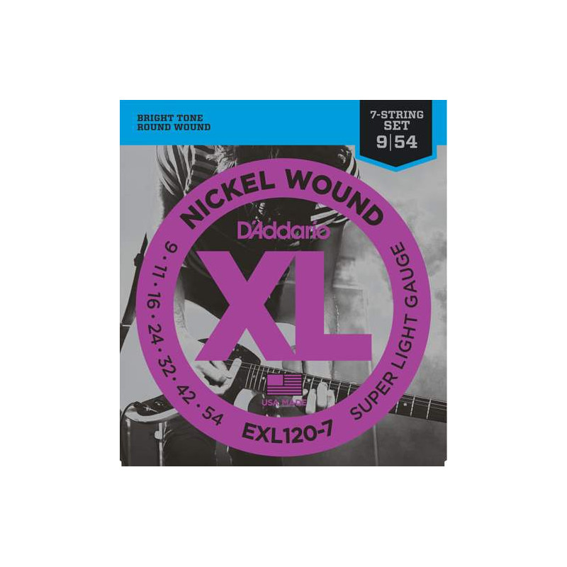 D'Addario EXL120-7 - struny pro elektrickou kytaru D'Addario EXL120-7 - struny pro elektrickou kytaru