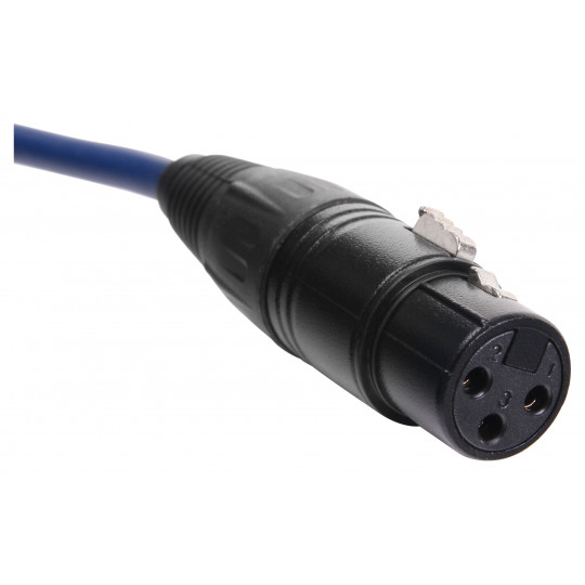 Pronomic DMX3-2,5 DMX/mikrofonní kabel 2,5m s pozlacenými kontakty - modrý