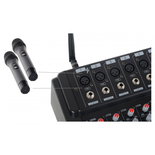 Pronomic Powermake 800 powermix s bezdrátovými mikrofony