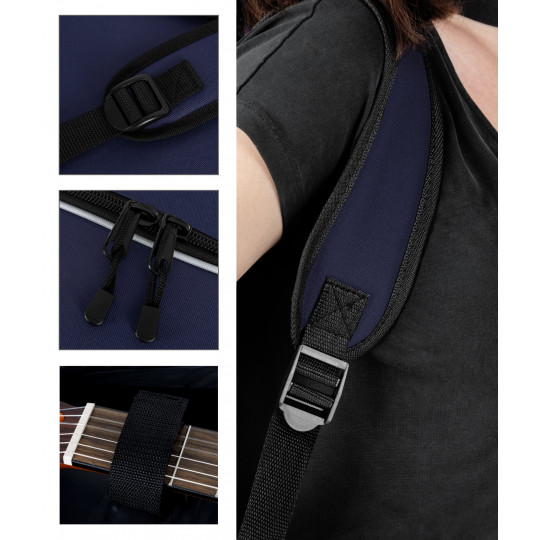 Rocktile obal na klasickou kytaru 4/4 modrý