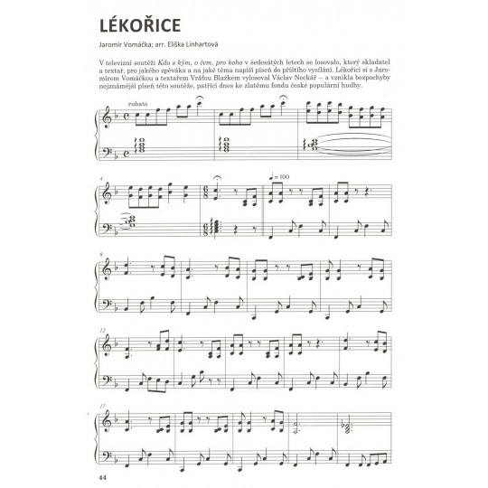 Slavné melodie 6 v lehké úpravě pro klavír