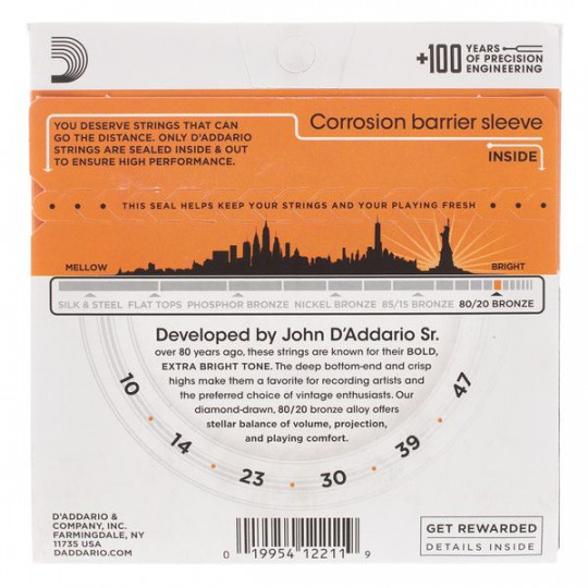 D'Addario EJ10 - struny pro akustickou kytaru