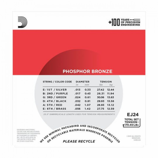 D'Addario EJ24 - struny pro akustickou kytaru