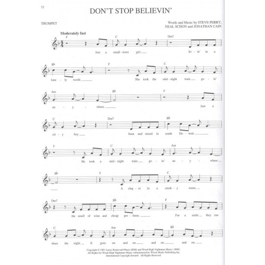 Easy pop melodies for trumpet