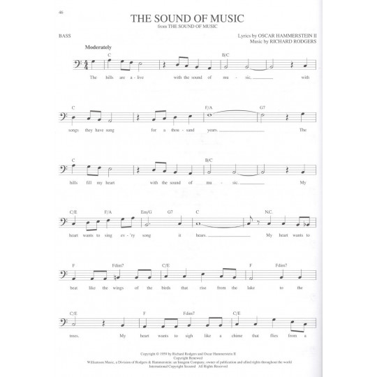 Easy Pop Melodies for bass / double bass (50 hits)