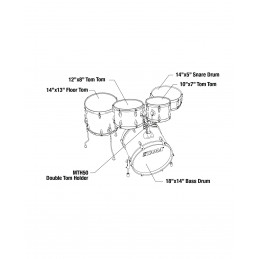 Tama IP58H6W-HBK Imperialstar Hairline Black