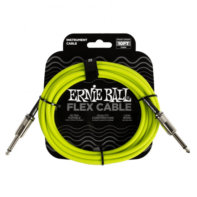 Ernie Ball 6414 Flex kabel Jack 3m zelený Ernie Ball 6414 Flex kabel Jack 3m zelený