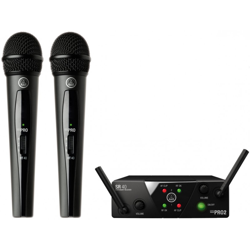 AKG WMS 40 MINI Vocal set DUAL - bezdrátový systém AKG WMS 40 MINI Vocal set DUAL - bezdrátový systém