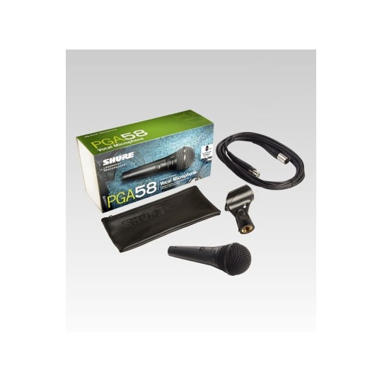 SHURE PGA58-XLR-E - DYNAMICKÝ  MIKROFON PRO ZPĚV , XLR-XLR () (X)