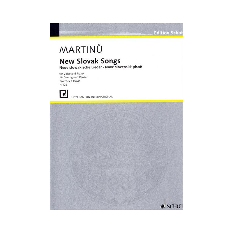 Nové slovenské písně - Martinů Bohuslav Nové slovenské písně - Martinů Bohuslav
