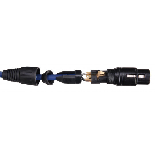 Pronomic DMX3-2,5 DMX/mikrofonní kabel 2,5m s pozlacenými kontakty - modrý