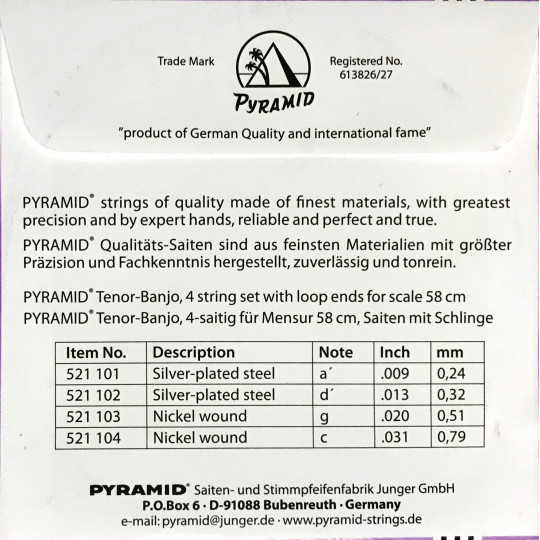 Pyramid struny na tenorové banjo