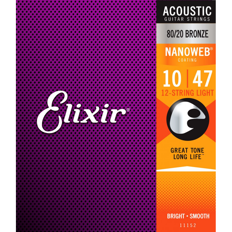 ELIXIR Bronze struny pro 12-strunnou ak. kytaru .010 ELIXIR Bronze struny pro 12-strunnou ak. kytaru .010