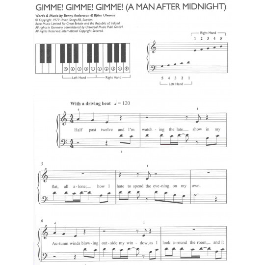 ABBA - easiest 5-finger piano collection