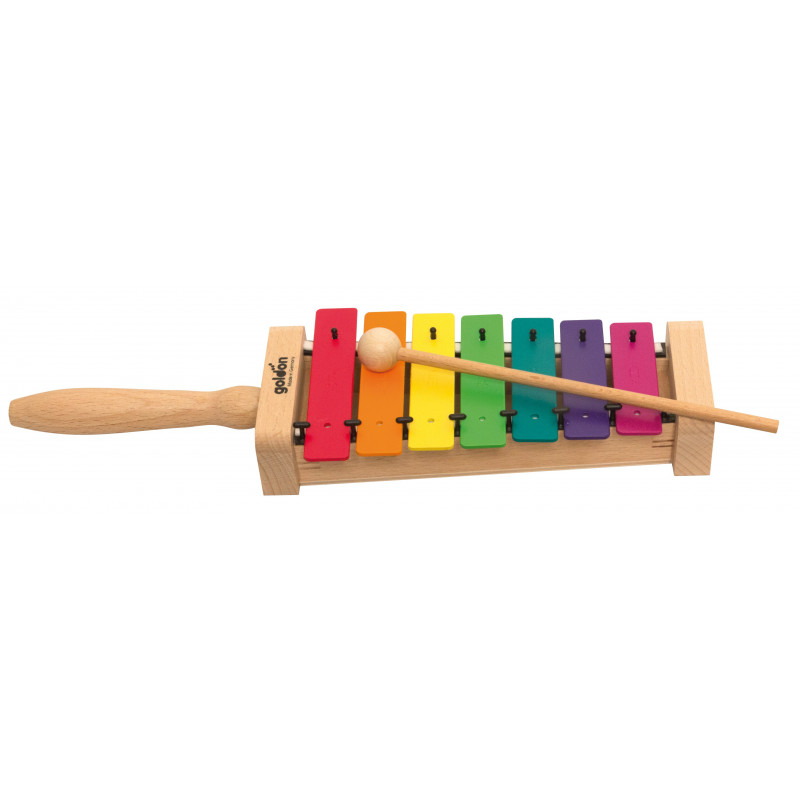 Goldon diatonický metalofon v barvách Boomwhackers 7 kamenů Goldon diatonický metalofon v barvách Boomwhackers 7 kamenů