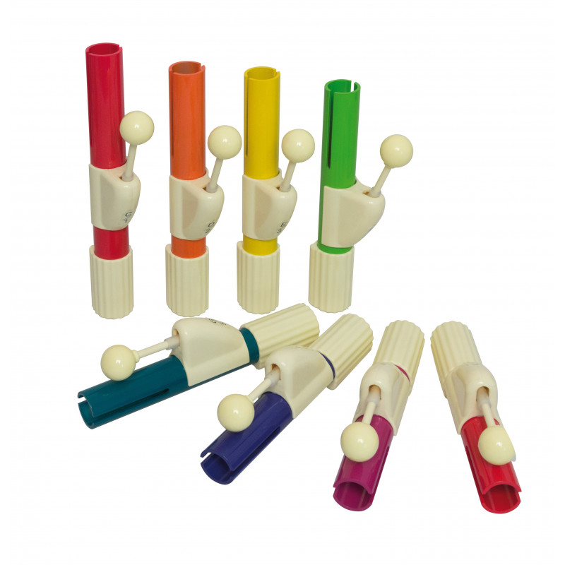 Goldon sada 8 ručních zvonků v barvách Boomwhackers Goldon sada 8 ručních zvonků v barvách Boomwhackers