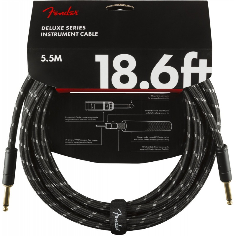 Fender Deluxe series instrument cable 18,6ft Fender Deluxe series instrument cable 18,6ft