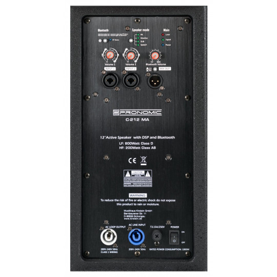 Pronomic C-212 MA 12" aktivní reprobox