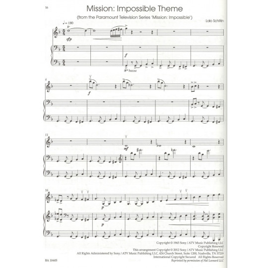 Popular Movie Hits for Violin and Piano