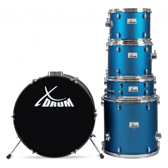 XDrum Semi 22" Standard Set Satin Blue Sparkle