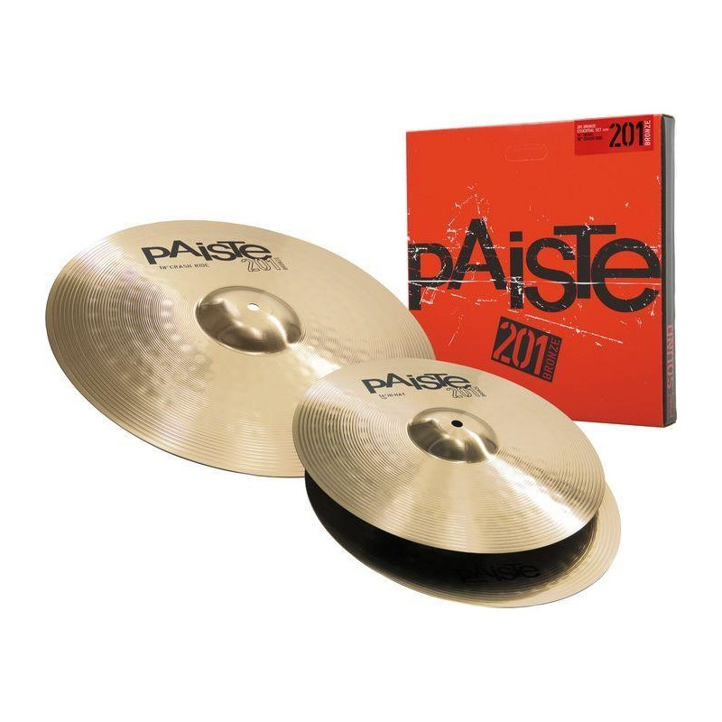 PAISTE 201 Bronze set 14” hi-hat, 18” crash PAISTE 201 Bronze set 14” hi-hat, 18” crash