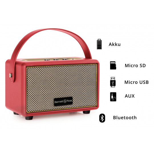 Bennett & Ross BB-820RD Blackmore Junior, červený Akubox