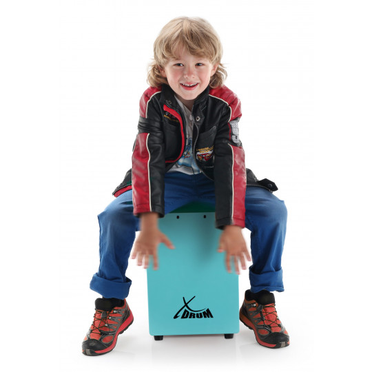 Xdrum dětský cajon KC-37B modrý