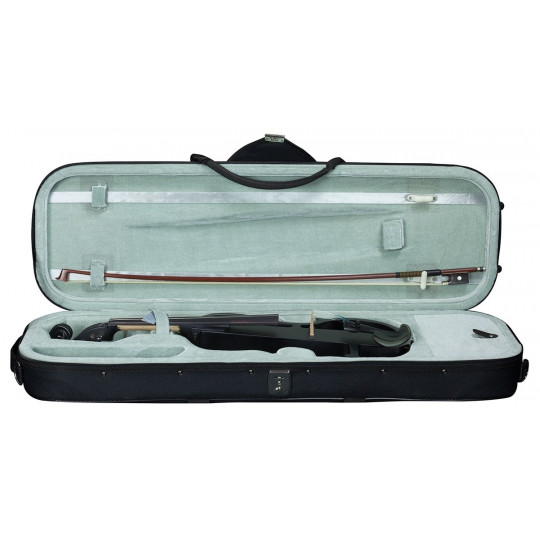 Hidersine Violin Electric Black Satin Finish
