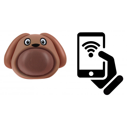 iCutes Bluetooth reproduktor hnědý pes