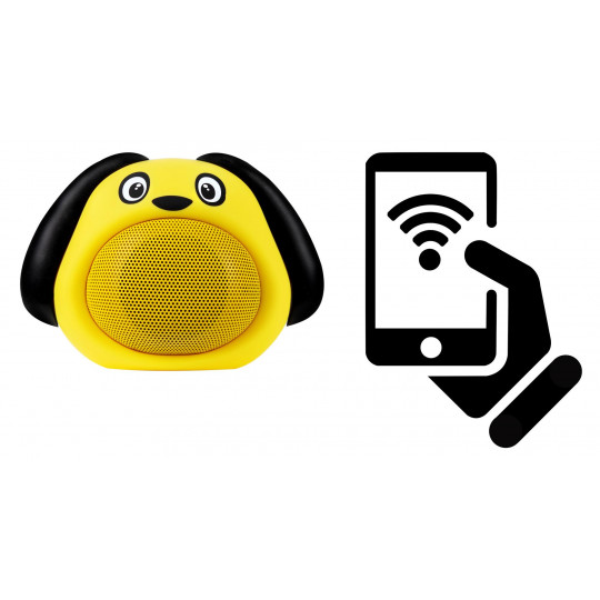 iCutes Bluetooth reproduktor žlutý pes