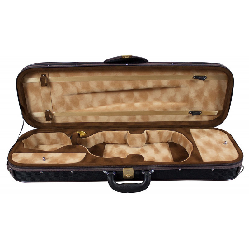 Hidersine DVC3 Case Violin Oblong Black Grid Carbon Fibre Effect 4/4 Hidersine DVC3 Case Violin Oblong Black Grid Carbon Fibre Effect 4/4