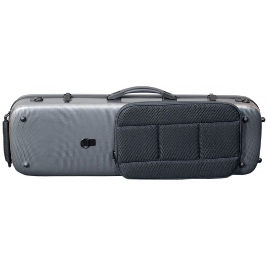 Hidersine VNPC1BG Case Violin Oblong Black Grid Carbon Fibre Effect