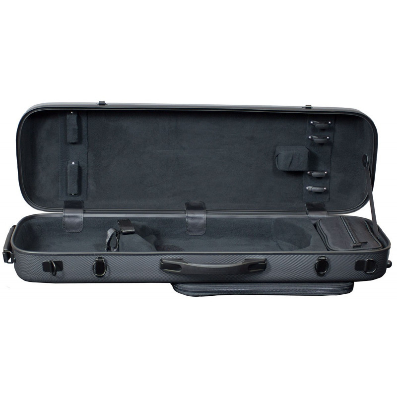 Hidersine VNPC1BG Case Violin Oblong Black Grid Carbon Fibre Effect Hidersine VNPC1BG Case Violin Oblong Black Grid Carbon Fibre Effect