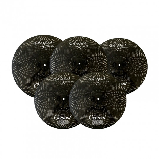 Centent Black Silent Cymbal Set 14", 16", 18", 20", Bag