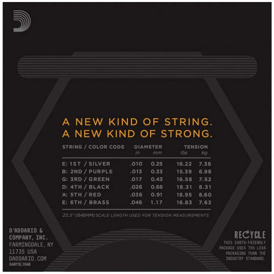 D'Addario NYXL1046 struny pro el. kytaru 10'