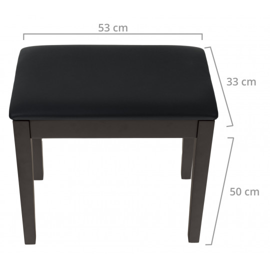 Proline klavírní stolička s úložným prostorem Model S palisandr