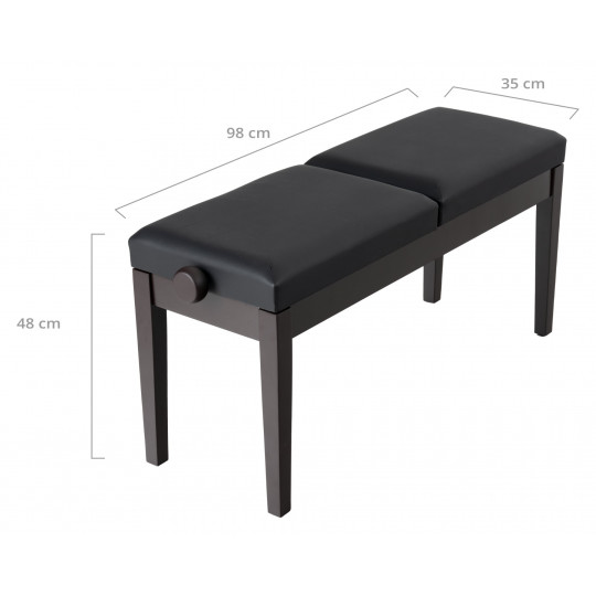 Proline klavírní stolička dvojitá palisandr
