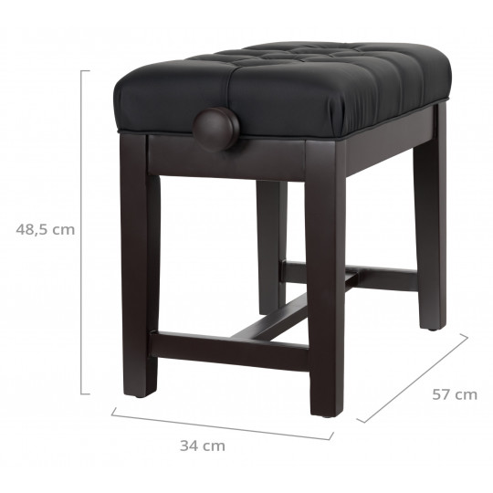 Proline klavírní stolička Deluxe matná, palisandr