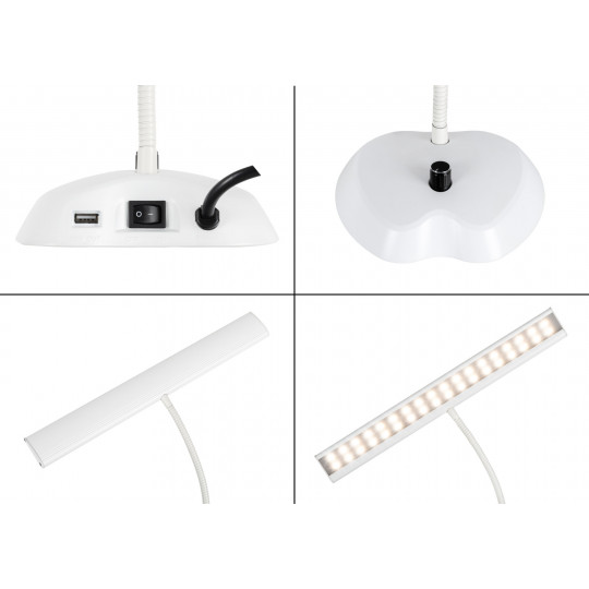 Proline klavírní LED lampička stmívatelná bílá