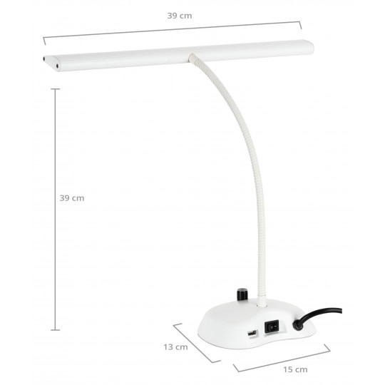 Proline klavírní LED lampička stmívatelná bílá