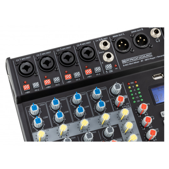 Pronomic B-603 mini mixpult s Bluetooth s USB rekordérem