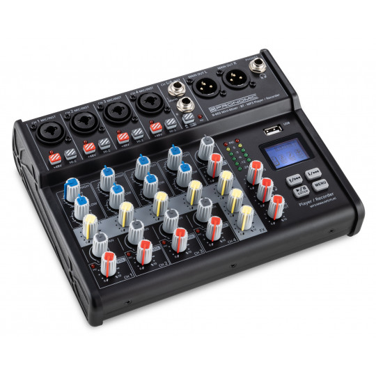 Pronomic B-603 mini mixpult s Bluetooth s USB rekordérem